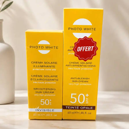 PHOTO WHITE PACK INVISIBLE 50SPF + PHOTOWHITE TEINTE OPALE